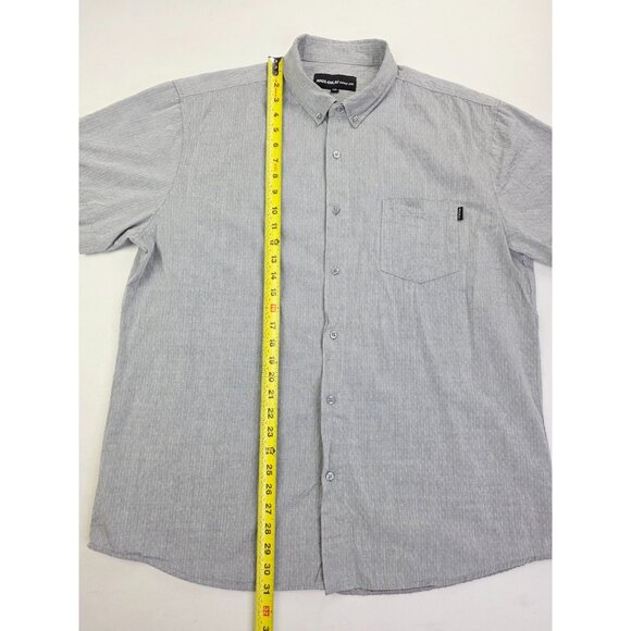 Molokai Size 2XL Men Gray White Pattern Short Sleeve Pocket Logo Tag Button Down - Picture 11 of 12
